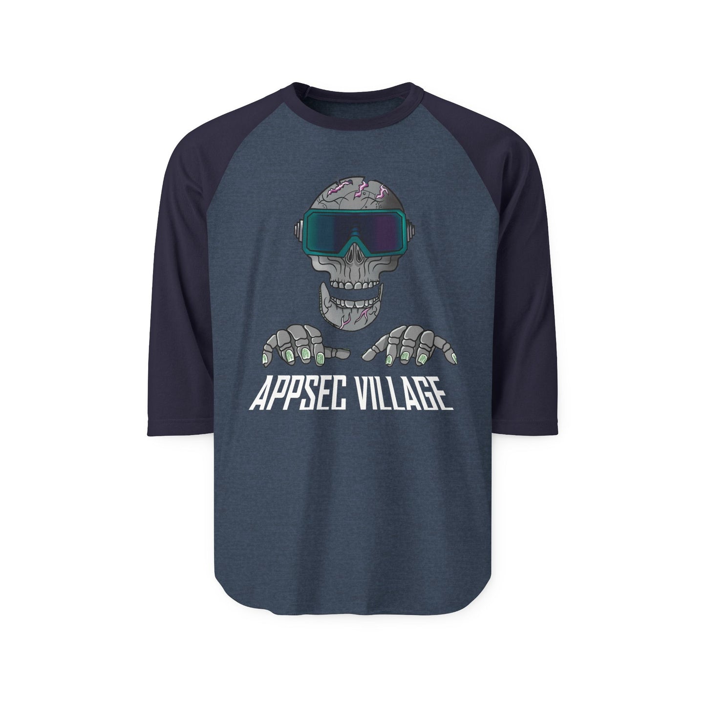 AppSec Village Graphic Tee, Unisex Raglan Shirt, Perfect for Tech Events, Halloween, Geek Culture, Casual Wear, Unique Gift