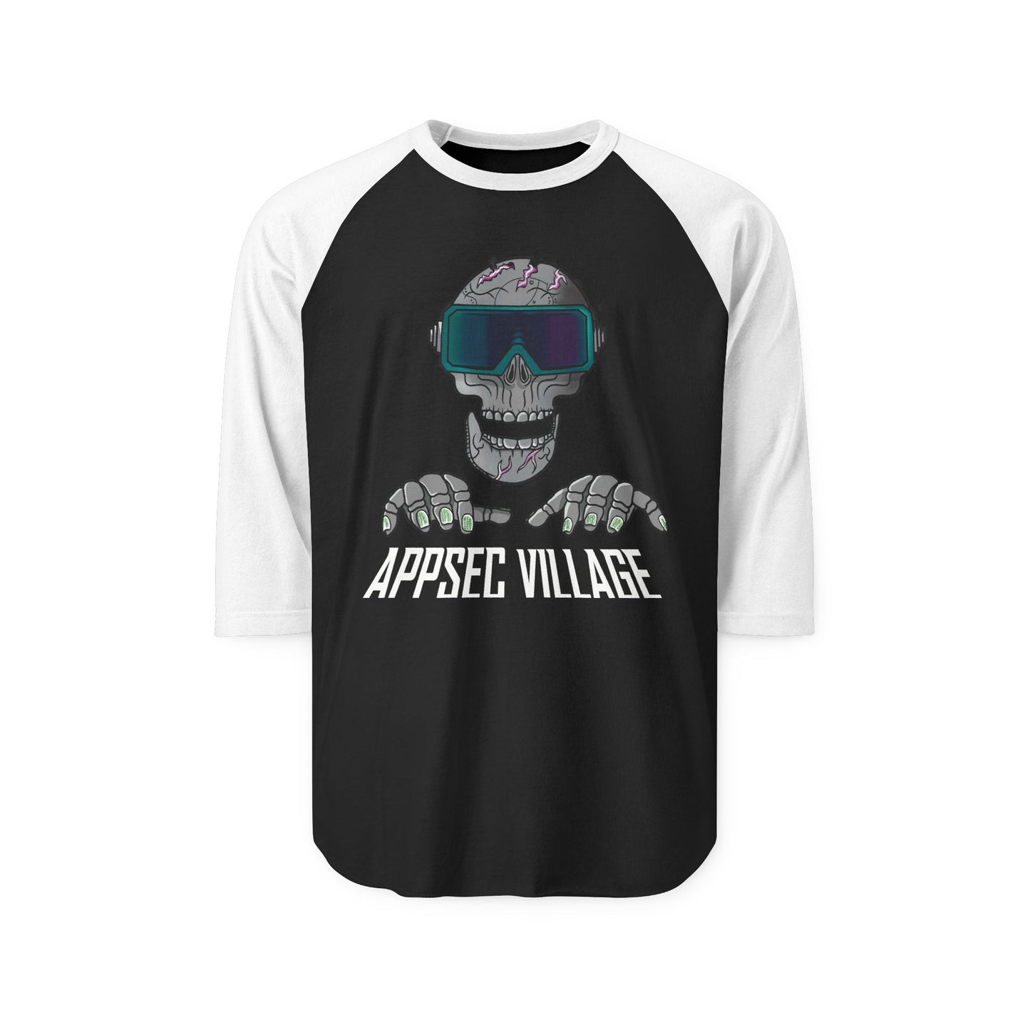 AppSec Village Graphic Tee, Unisex Raglan Shirt, Perfect for Tech Events, Halloween, Geek Culture, Casual Wear, Unique Gift