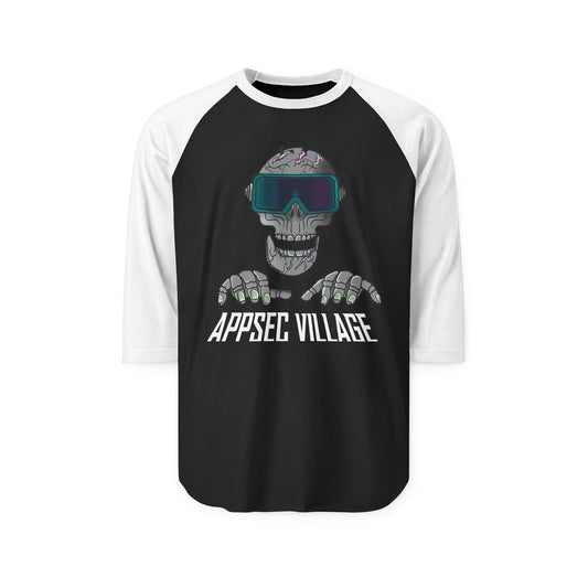 AppSec Village Graphic Tee, Unisex Raglan Shirt, Perfect for Tech Events, Halloween, Geek Culture, Casual Wear, Unique Gift