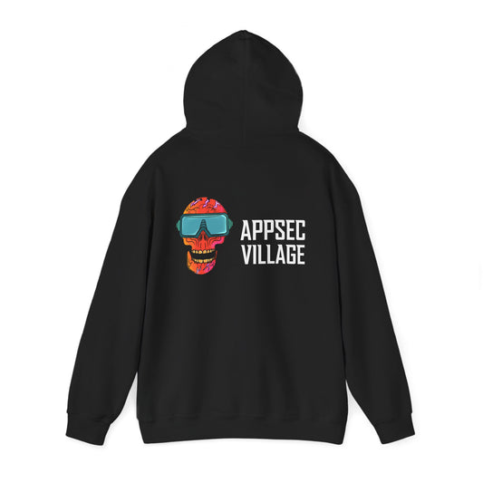 AppSec Village Hoodie | Unisex Heavy Blend Sweatshirt, Casual Wear, Tech Lover Gift, Geek Culture Hoodie, Festive Attire